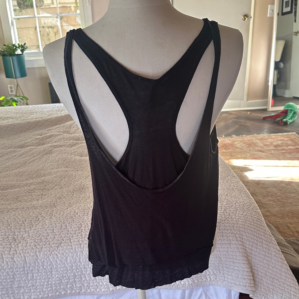 Free people two layer Black Racerback Tank Top
